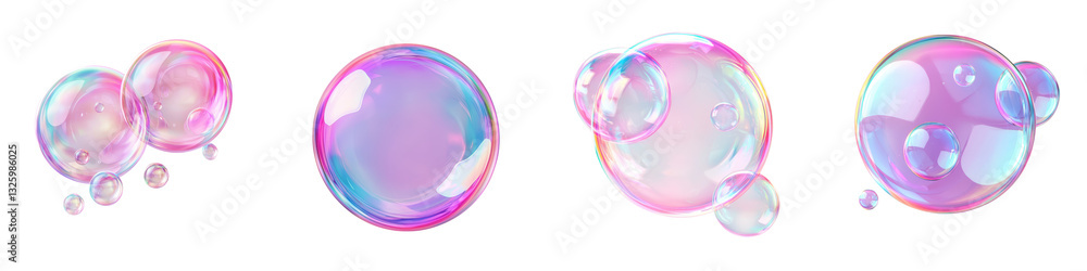 Captivating iridescent bubbles of various sizes gracefully floating in a dreamlike prismatic environment radiating a sense of wonder and whimsy Captivating iridescent bubbles of various sizes gracefully floating in a dreamlike prismatic environment radiating a sense of wonder and whimsy
