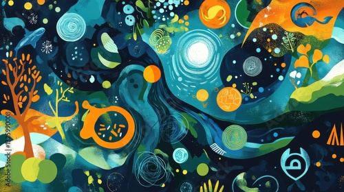 Celebrating Earth Day with vibrant art and nature themes that inspire environmental awareness and community engagement
