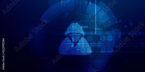 2d illustration Cyber crime and internet privacy hacking. Network security, Cyber attack, Computer Virus, Ransomware, and Malware Concept
