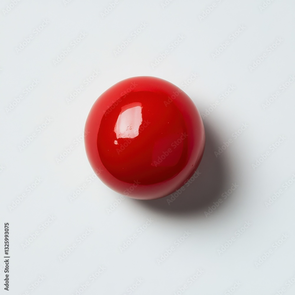 Glossy red cherry tomato resting on a white surface highlighting its vibrant color and smooth texture Glossy red cherry tomato resting on a white surface highlighting its vibrant color and smooth texture