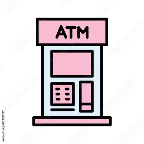 Automated Teller Machine Vector Icon