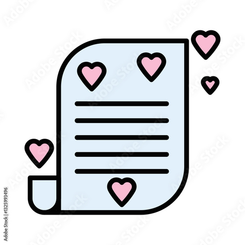 Romantic poem Vector Icon