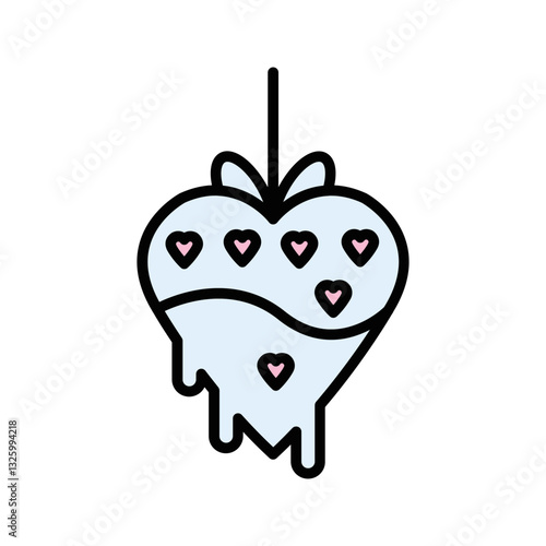 Chocolate fondue Vector Icon