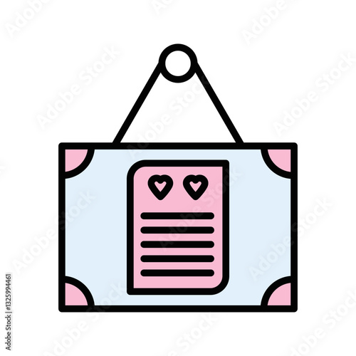 Love poem in a frame Vector Icon
