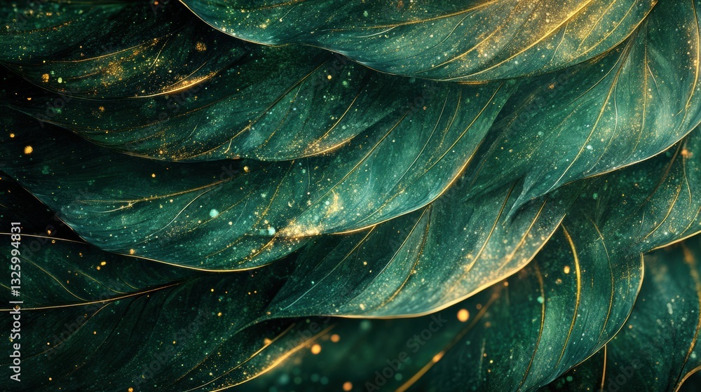 Obraz premium Exquisite Abstract Green Texture: Spathiphyllum cannifolium Leaves against a Tropical Nature Background