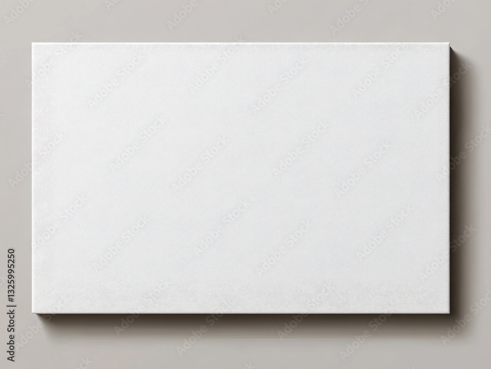 Rectangle white canvas panel with a blank surface ideal for painting and drawing isolated on transparent background Rectangle white canvas panel with a blank surface ideal for painting and drawing isolated on transparent background