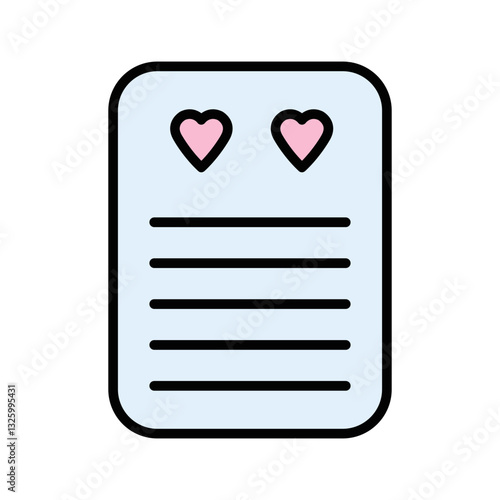 Love notes Vector Icon