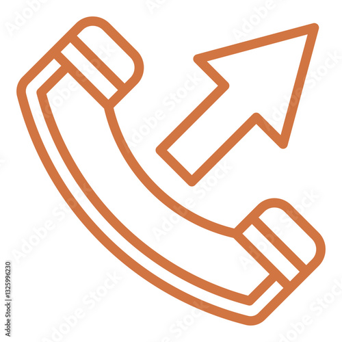 Vector Design Outgoing Call Icon Style