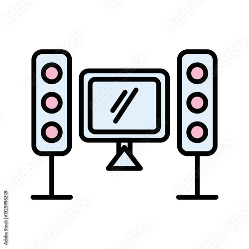 Home Theater System Vector Icon