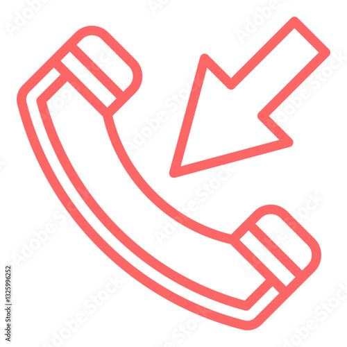 Vector Design Incoming Call Icon Style