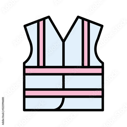 Reflective vest Vector Icon