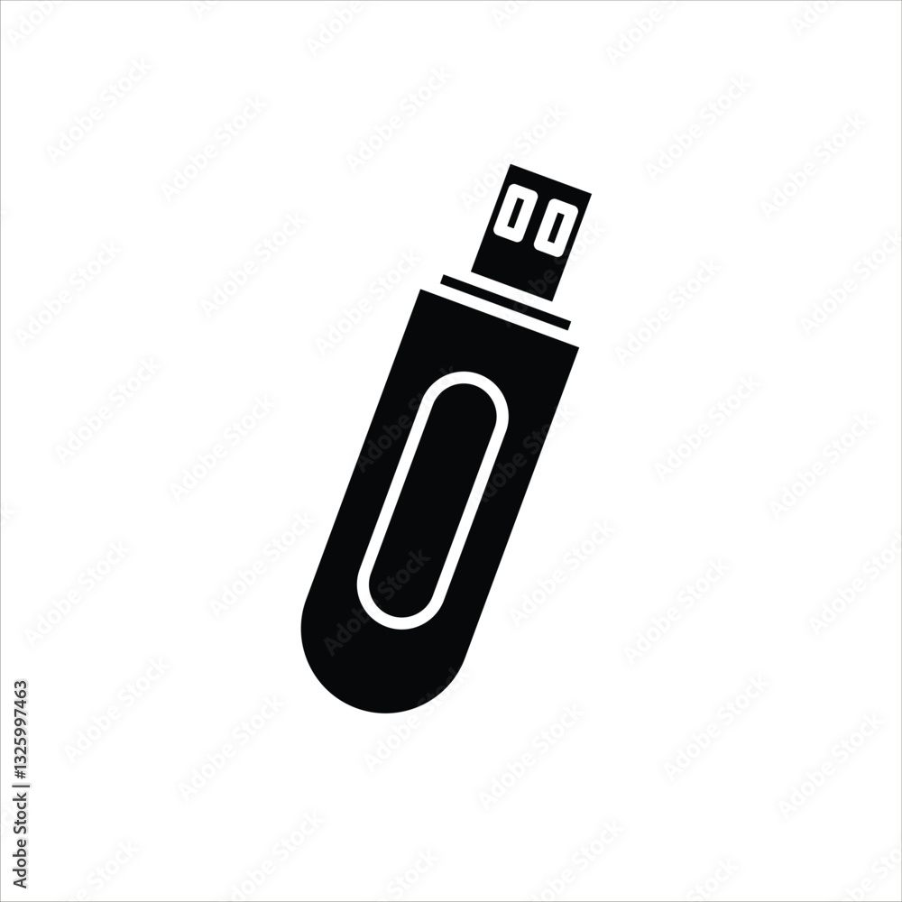 Icon compact USB Flash Drive for Data Storage Icon compact USB Flash Drive for Data Storage