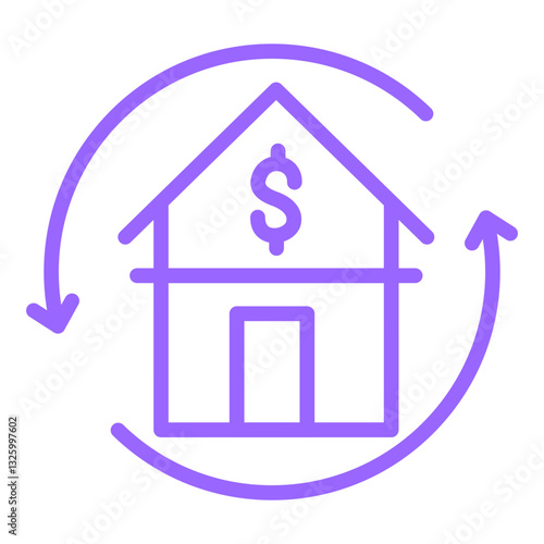 Vector Design Refinance Icon Style