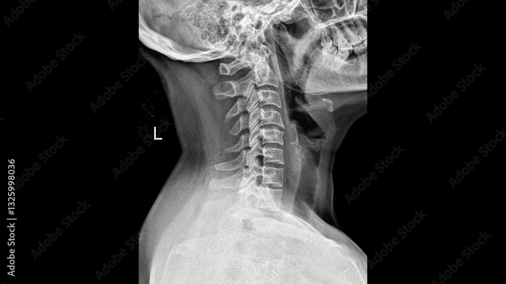 C-Spine Lateral Radiograph Demonstrating Cervical Vertebral Alignment ...