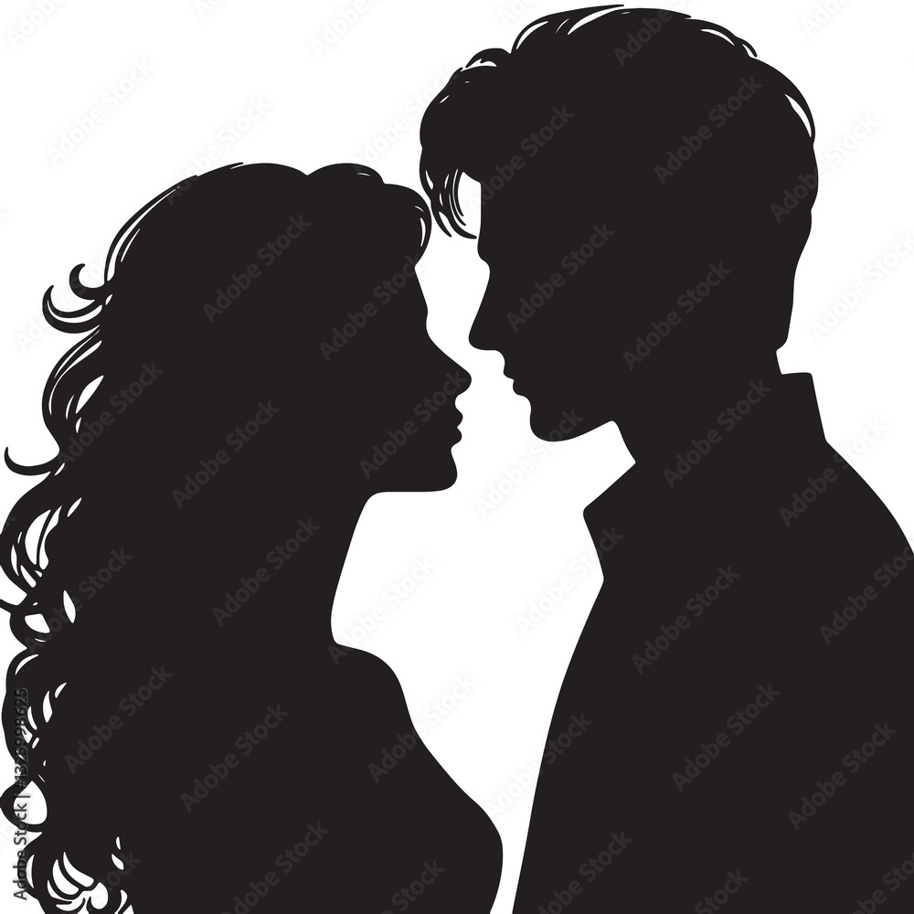 silhouette Valentine vector AI-generated vector silhouette Valentine vector AI-generated vector