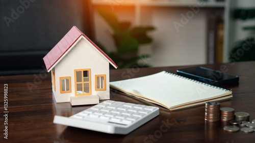 Real estate concept business. residential, financial, loan, rental, finance, agreement, estate, property, real, housing. home insurance and real estate protection.  Real estate investment concept.