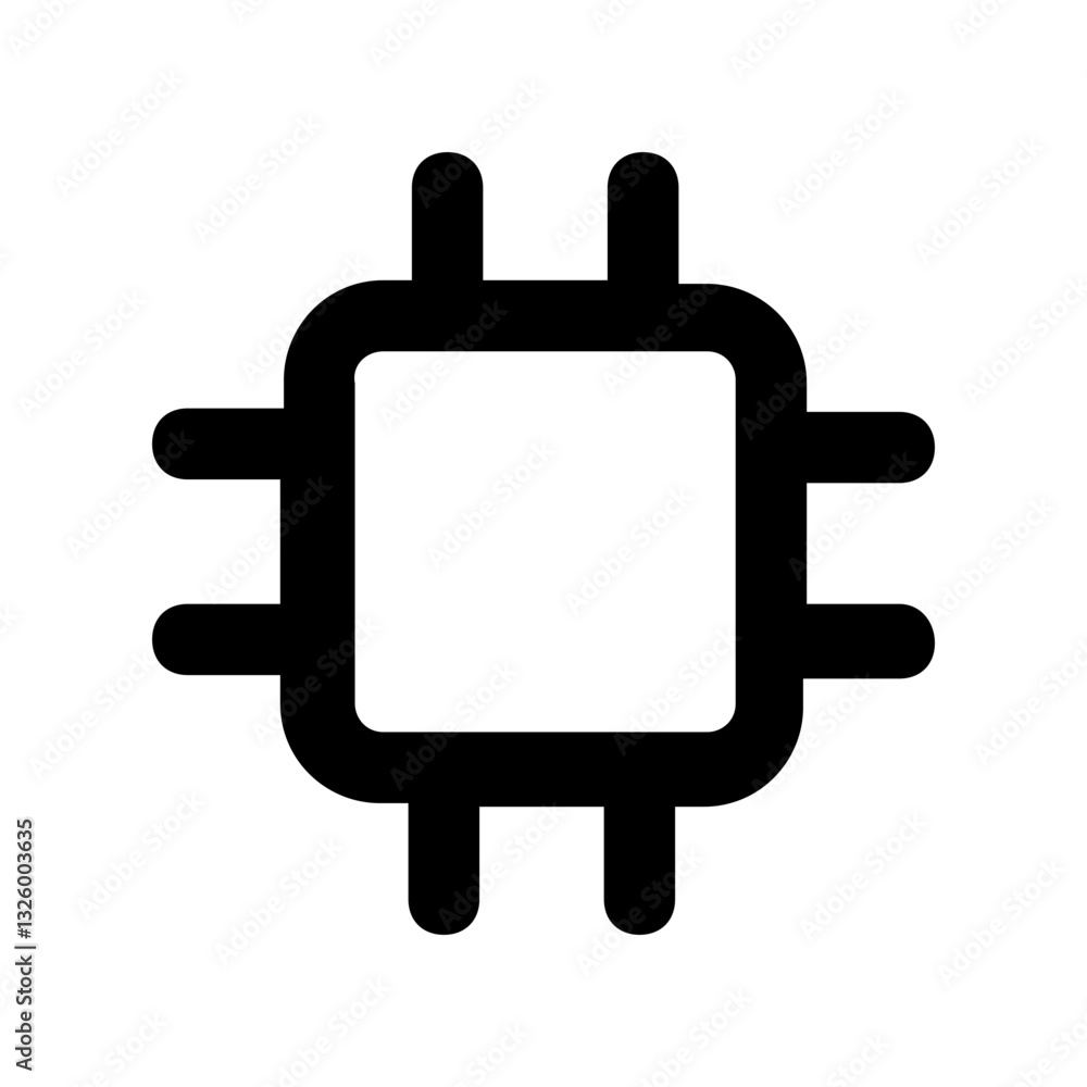 abstract chip Shape line icon abstract chip Shape line icon
