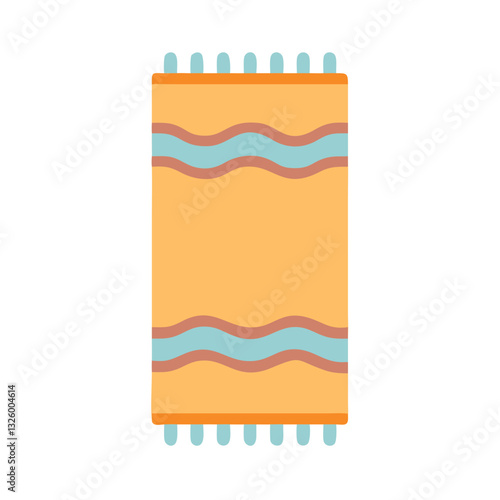 Beach towel with wavy pattern