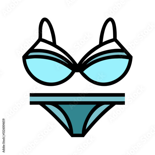 Blue bikini swimsuit icon