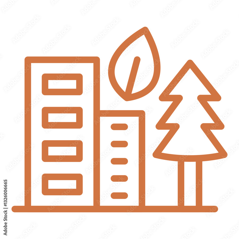 Green Infrastructure Vector Design Icon Style Green Infrastructure Vector Design Icon Style