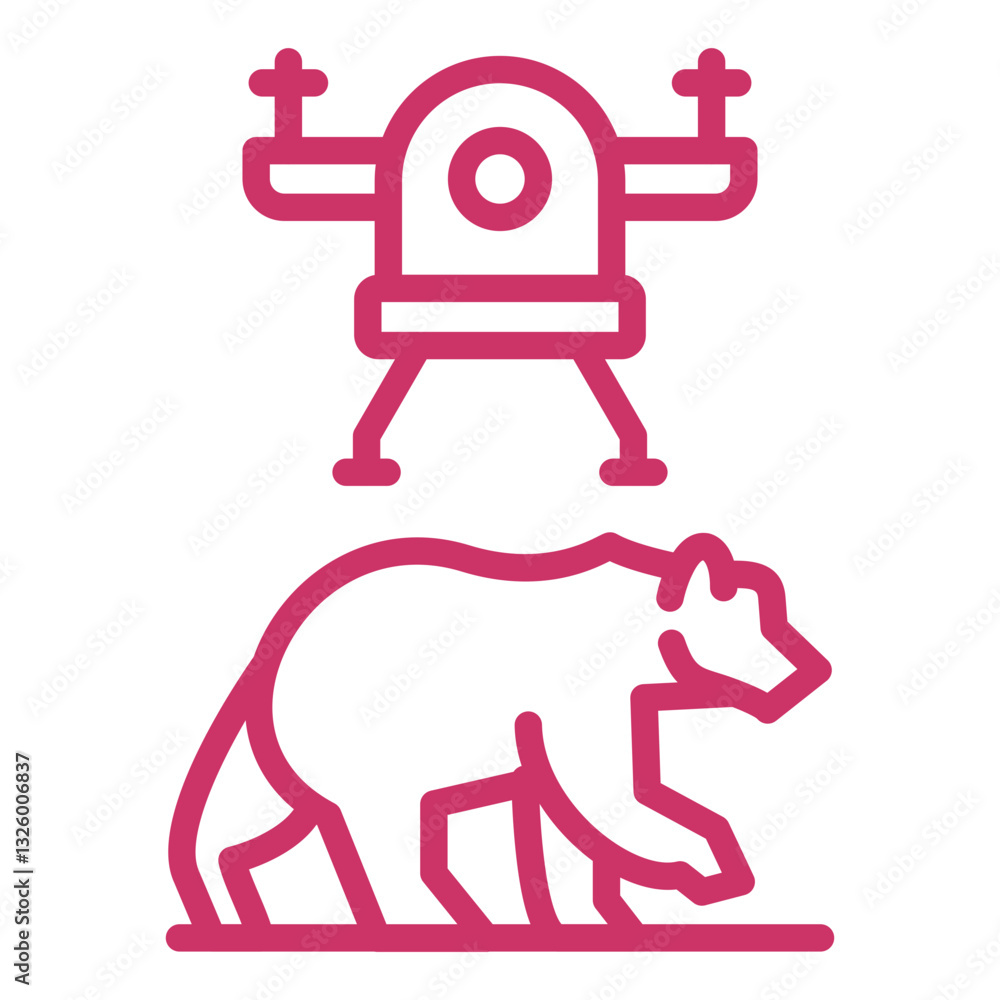Wildlife Conservation Vector Design Icon Style Wildlife Conservation Vector Design Icon Style