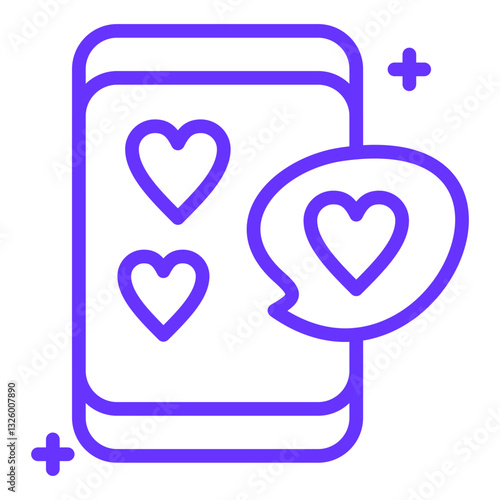 Virtual Date Vector Design Icon Style