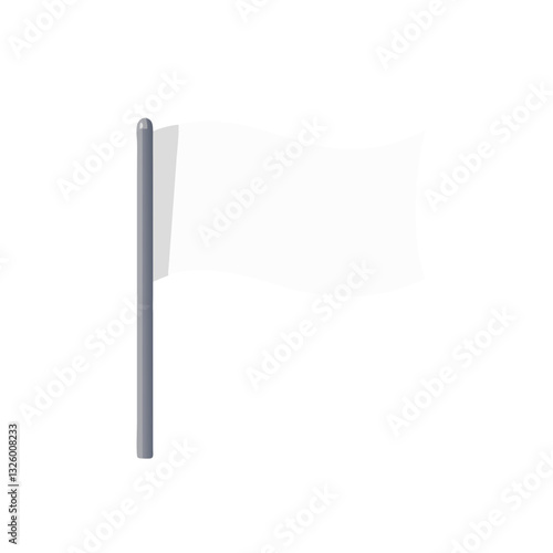 White flag symbol for surrender or peace
