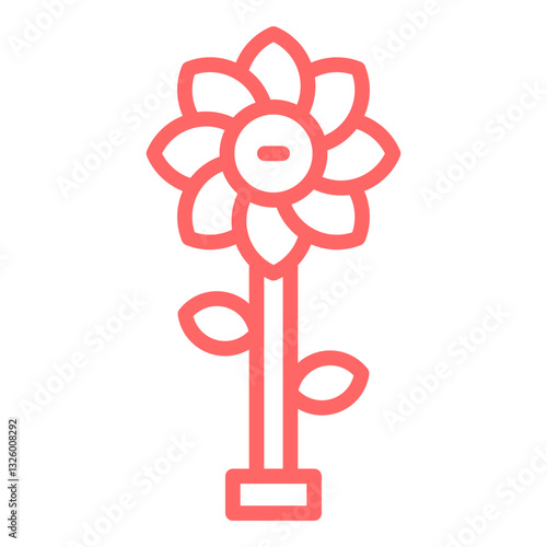 Virtual Flowers Vector Design Icon Style