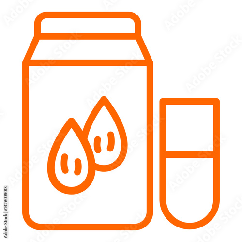 Almond Milk Vector Design Icon Style