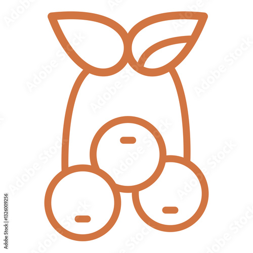 Blueberries Vector Design Icon Style