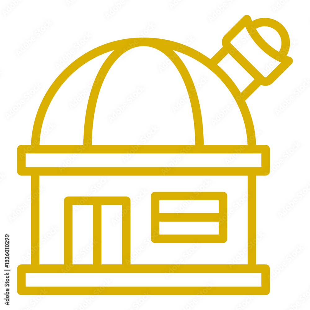 Fototapeta premium Observatory Vector Design Icon Style