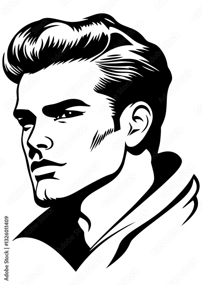 Man's portrait illustration, man vector, Gift idea, printable, engrave laser, digital prints, mans portrait design, vector illustration, cricut, sublimation, logotype design, tattoo idea Man's portrait illustration, man vector, Gift idea, printable, engrave laser, digital prints, mans portrait design, vector illustration, cricut, sublimation, logotype design, tattoo idea