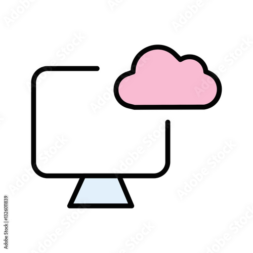 Cloud Monitoring Vector Icon