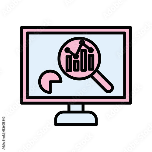 Social Media Analytics Vector Icon