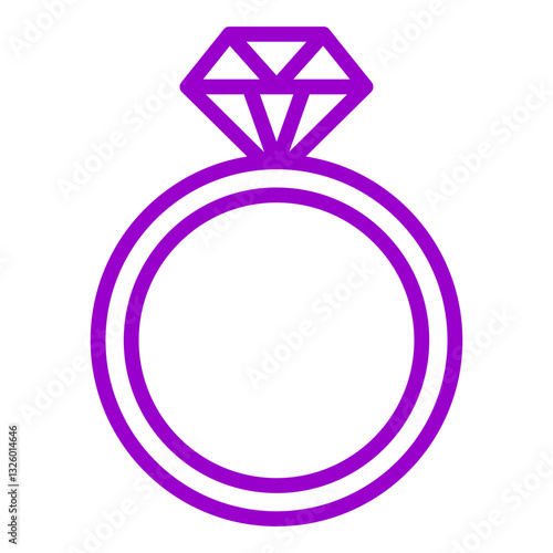 Vector Design Diamond Ring Icon Style