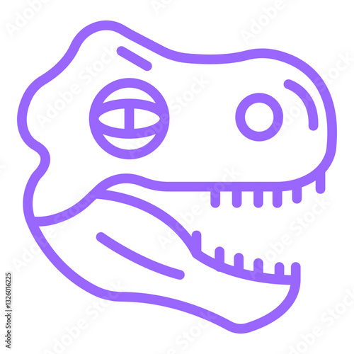 Vector Design Dinosaur Fossil Icon Style