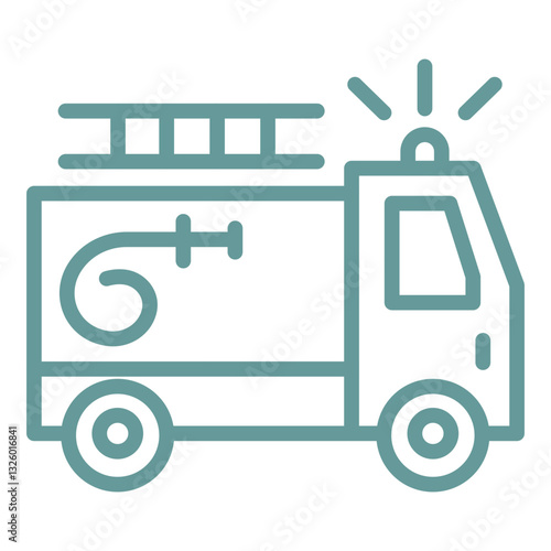 Vector Design Firefighter Truck Icon Style