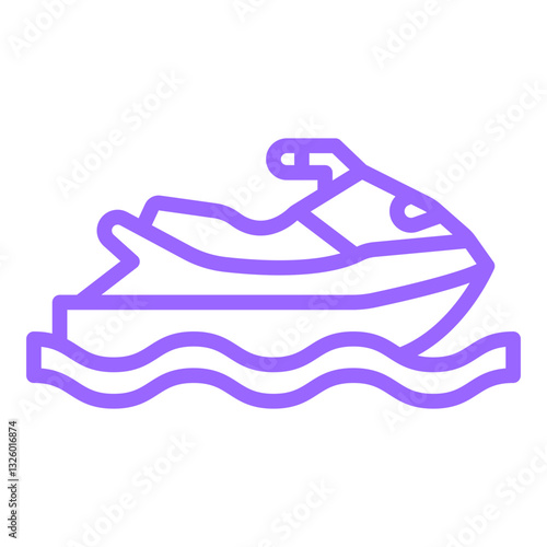 Vector Design Jet Ski Icon Style