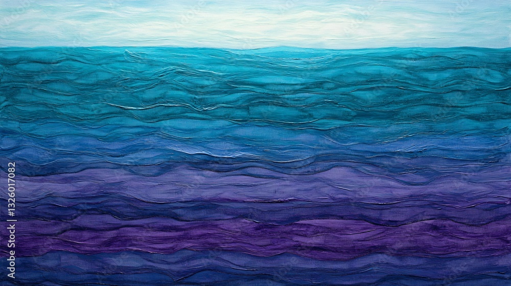 Obraz premium Rippled twilight streaks in aquamarine and shimmering lavender plain background