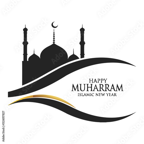 Happy muharram greeting card