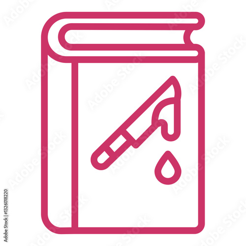 Vector Design Literary Crime Icon Style