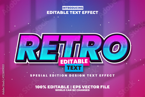 New Retro y2k editable text effect in modern trend style