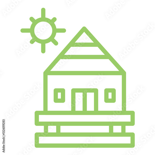 Vector Design Bungalow Icon Style