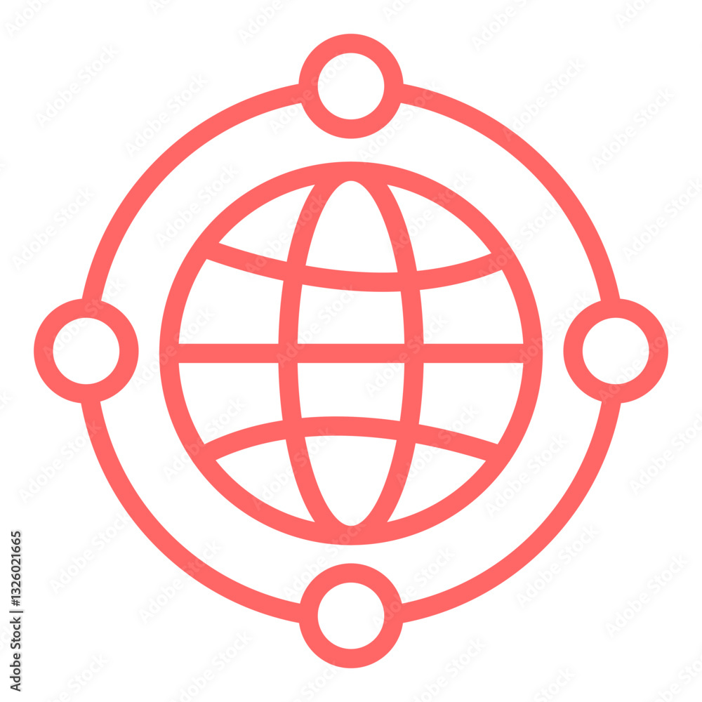 Vector Design Worldwide Network Icon Style Vector Design Worldwide Network Icon Style
