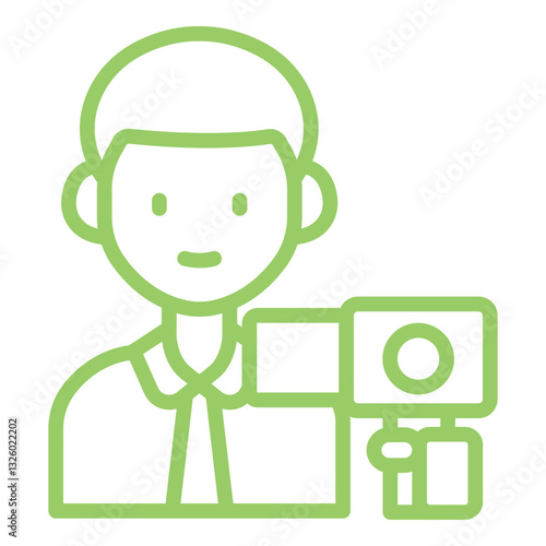 Vector Design Cameraman Icon Style