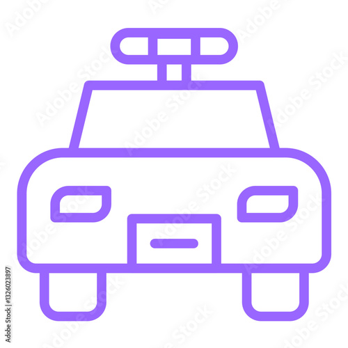 Vector Design Police Car Icon Style