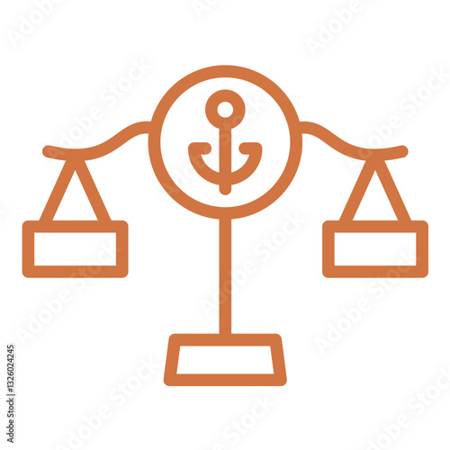 Vector Design Maritime Law Icon Style
