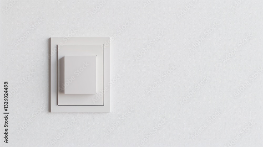 Clean and Modern Light Switch on Minimalist Wall Background Clean and Modern Light Switch on Minimalist Wall Background