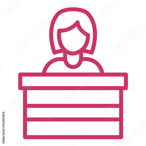 Vector Design Receptionist Icon Style
