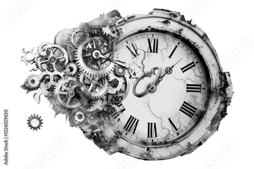 Vintage Clockwork Mechanism Art Print